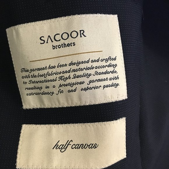 Sacoor Brothers Men's Navy Suit - Picture 5 of 16
